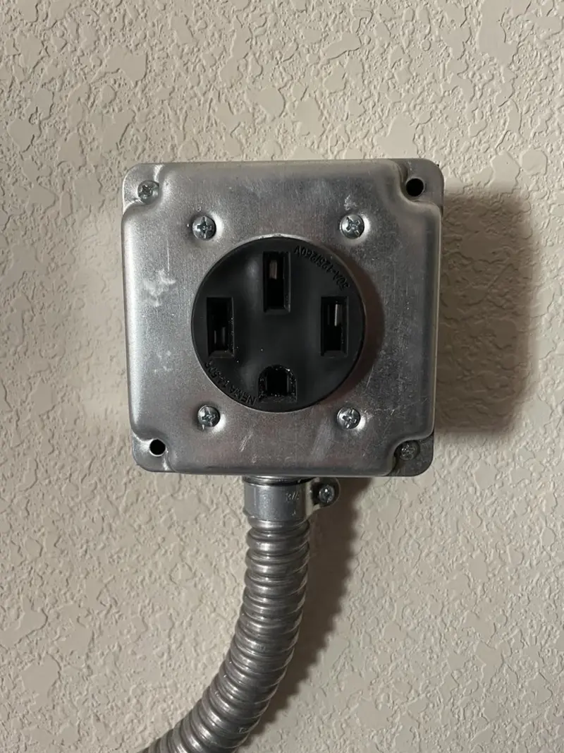 NEMA 14-50 outlet installed for Smart Home Electrical in Coquille